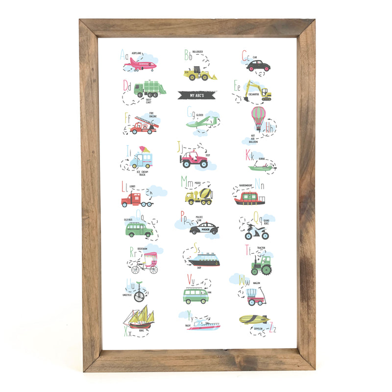Transportation Alphabet <br>Framed Art