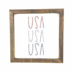 USA USA USA Framed Saying