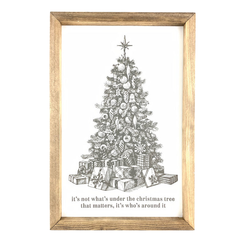 What's Around The Tree <br>Framed Print