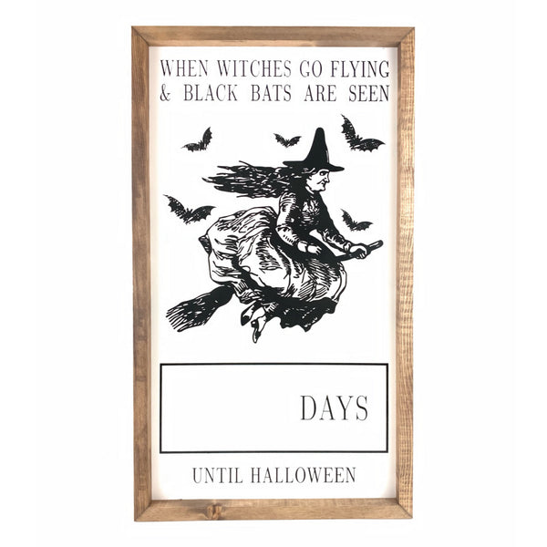 Witches Go Flying <br>Magnetic Halloween Countdown