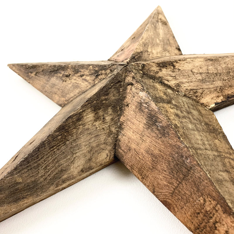 XL Wood Carved Star